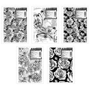 Opakowanie Zeszyt A5/80K kratka Flowers Black (10szt)