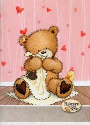 Zeszyt A5 Popcorn The Bear w kratkę 80 kartek. Wydawca: Eurocom. Dadada.pl Opakowanie Zeszyt A5 Popcorn The Bear w kratkę 80 kartek