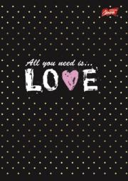 Opakowanie Zeszyt okł.lamin A4 60k krata GOLDEN LOVE