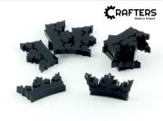 Opakowanie Żetony akryl czarny połysk korona 10szt.