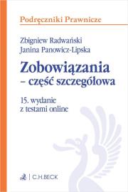 Zobowiązania - część szczegółowa z testami online. Autor: Radwański Zbigniew, Panowicz-Lipska Janina. Dadada.pl Okładka książki Zobowiązania - część szczegółowa z testami online