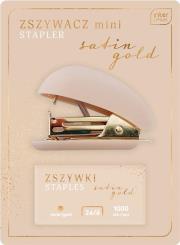 Opakowanie Zszywacz mini+zszywki Satin Gold