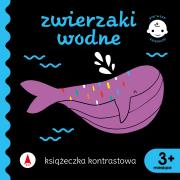 Zwierzaki wodne. Książeczka kontrastowa. Autor: WYDAWNICTWO SKRZAT. Dadada.pl Okładka książki Zwierzaki wodne. Książeczka kontrastowa