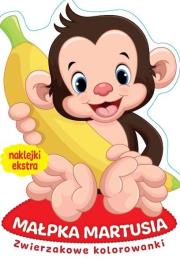 Zwierzakowe kolorowanki. Małpka Martusia. Autor:   Praca zbiorowa. Dadada.pl Okładka książki Zwierzakowe kolorowanki. Małpka Martusia