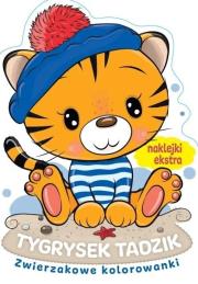 Zwierzakowe kolorowanki. Tygrysek Tadzik. Autor:   Praca zbiorowa. Dadada.pl Okładka książki Zwierzakowe kolorowanki. Tygrysek Tadzik