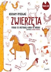 Zwierzęta. Kocham rysować. Autor: Opracowanie zbiorowe. Dadada.pl Okładka książki Zwierzęta. Kocham rysować
