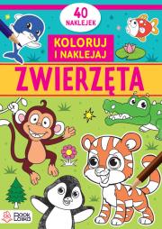 Okładka książki Zwierzęta. Koloruję i naklejam