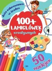 Okładka książki 100+ łamigłówek kreatywnych z naklejkami