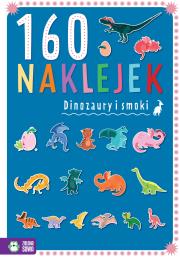 Okładka książki 160 naklejek. Dinozaury i smoki