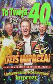 Opakowanie 278 Karnet JCX na 40 urodziny dla mężczyzny z...