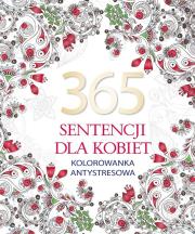 Okładka książki 365 sentencji dla kobiet. Kolorowanka antystresowa