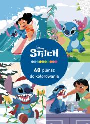Okładka książki 40 plansz do kolorowania. Disney Stitch