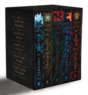 Okładka książki A Game of Thrones 5-Book Boxed Set (Song of Ice and Fire Series). A Game of Thrones / A Clash of Kings / A Storm of Swords / A Feast for Crows / and A Dance with Dragons