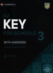 Okładka książki A2 Key for Schools 3 Student's Book with Answers with Digital Pack