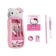 Akcesoria szkolne z piórnikiem Hello Kitty. Wydawca: Artesania Cerda. Dadada.pl Opakowanie Akcesoria szkolne z piórnikiem Hello Kitty