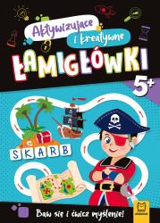 Aktywizujące i kreatywne łamigłówki 5+. Autor: Ewa Tadrowska. Dadada.pl Okładka książki Aktywizujące i kreatywne łamigłówki 5+