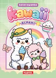 Okładka książki Alpaki Kawaii. Kolorowanka z naklejkami
