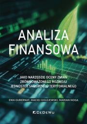 Okładka książki Analiza finansowa jako narzędzie oceny zmian...