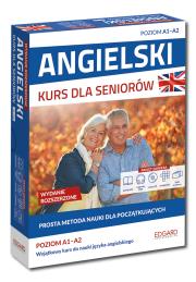 Angielski. Kurs dla seniorów. Wydanie rozszerzone. Autor: Joanna Szyke, Zimnoch Katarzyna. Dadada.pl Okładka książki Angielski. Kurs dla seniorów. Wydanie rozszerzone