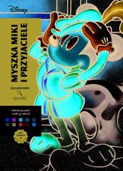 Okładka książki Art therapy. Kolorowanka antystresowa. Disney. Myszka Miki i przyjaciele. Zagadkowe rysunki