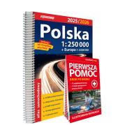 Atlas samochodowy Polska 1:250 000 w.2025/2026. Autor:   Praca zbiorowa. Dadada.pl Okładka książki Atlas samochodowy Polska 1:250 000 w.2025/2026
