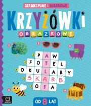 Okładka książki Atrakcyjne i kolorowe. Od 8 lat. Krzyżówki obrazkowe