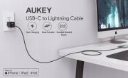 Okładka książki AUKEY CB-CL02 NYLONOWY KABEL USB C-LIGHTNING 1.2M