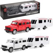 Opakowanie Auto metalowe z przyczepą MIX