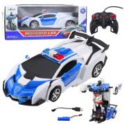 Opakowanie Auto robot 2W1 radiowóz policyjny R/C 1:18