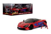 Auto Spider-Man metalowe McLaren 720S 1:24 z figurką. Wydawca: SIMBA. Dadada.pl Opakowanie Auto Spider-Man metalowe McLaren 720S 1:24 z figurką