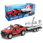 Opakowanie Auto terenowe metalowe z przyczepą i łodzią