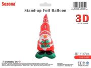 Opakowanie Balon Boże Narodzenie Krasnal świąteczny 147cm