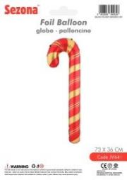 Opakowanie Balon Boże Narodzenie Laska cukrowa czerowna 73x36