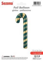 Opakowanie Balon Boże Narodzenie Laska cukrowa zielone 73x36