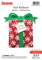 Opakowanie Balon Boże Narodzenie Prezent 49x69cm