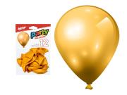 Opakowanie Balon dmuchany metal złoty 26cm 12szt