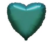 Opakowanie Balon foliowy 46cm Serce satynowe zielone