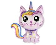 Opakowanie Balon foliowy 61cm Magiczny kot różowy