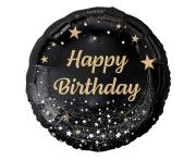 Opakowanie Balon foliowy B&C Happy Birthday czarny 45cm