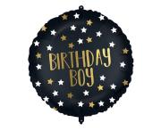 Opakowanie Balon foliowy Black-Gold Birthday Boy 46cm