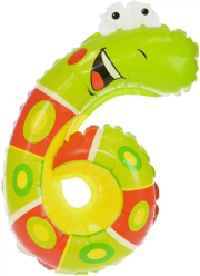 Opakowanie Balon foliowy cyferka 6 zwierzątko