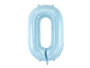 Opakowanie Balon foliowy Cyfra 0 86cm jasny niebieski