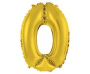 Okładka książki Balon foliowy 'cyfra 0' - ZŁOTA  (35cm)