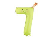 Opakowanie Balon foliowy Cyfra 7 jasny zielony 86cm