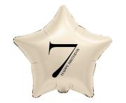 Opakowanie Balon foliowy Gwiazda kremowa cyfra 7 44cm