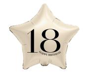 Opakowanie Balon foliowy Gwiazda kremowa liczba 18 44cm