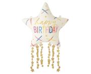 Opakowanie Balon foliowy Gwiazdka Happy Birthday 56x85cm