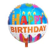 Okładka książki Balon foliowy ' HAPPY BIRTHDAY (świeczki)'  (34cm)