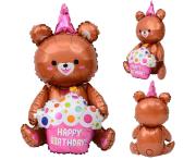 Opakowanie Balon foliowy Miś z tortem urodzinowym 58x42cm