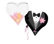 Opakowanie Balon foliowy Para Młoda 76x63cm